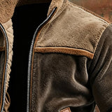 Diego - Varm fløjl læderjakke