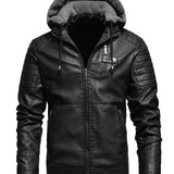 Pedro - Jakke med hætte i foret læder