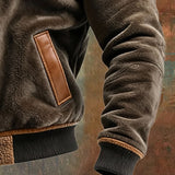 Diego - Varm fløjl læderjakke