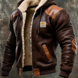 Simón - Varm multifunktionsjakke i ruskind og læder