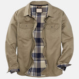 Tiago | Voksbehandlet Bomberjakke med Varm Flannel