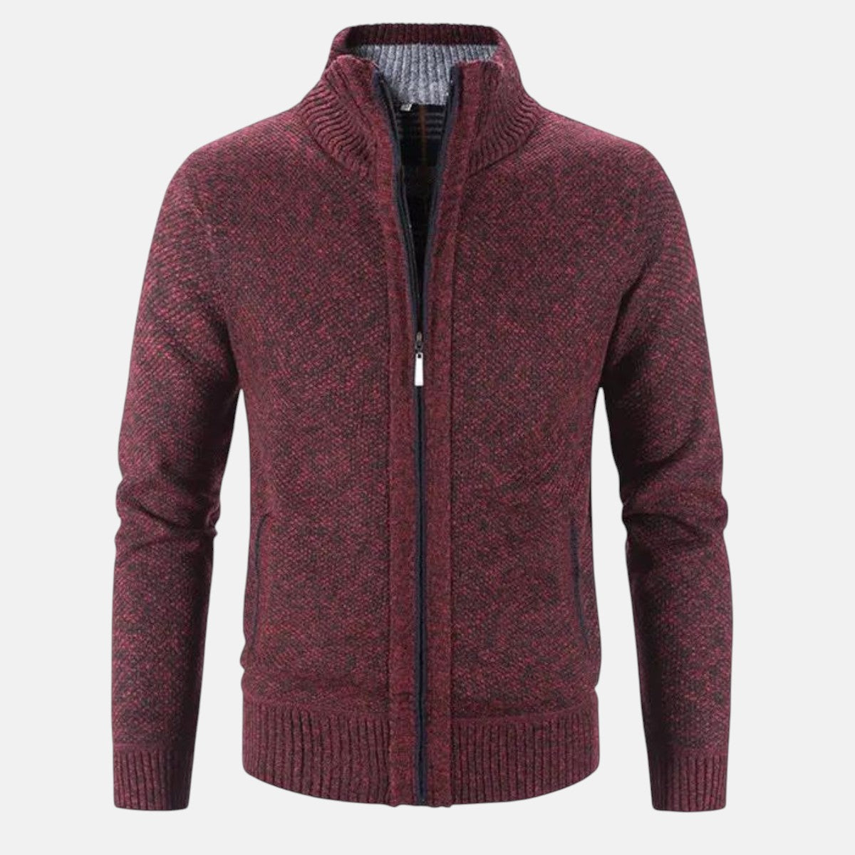 Ramiro | Struktureret Cardigan med Høj Krave