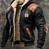 Simón - Varm multifunktionsjakke i ruskind og læder