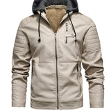 Pedro - Jakke med hætte i foret læder