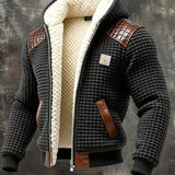 Velasco - Tekstureret jakke med læder