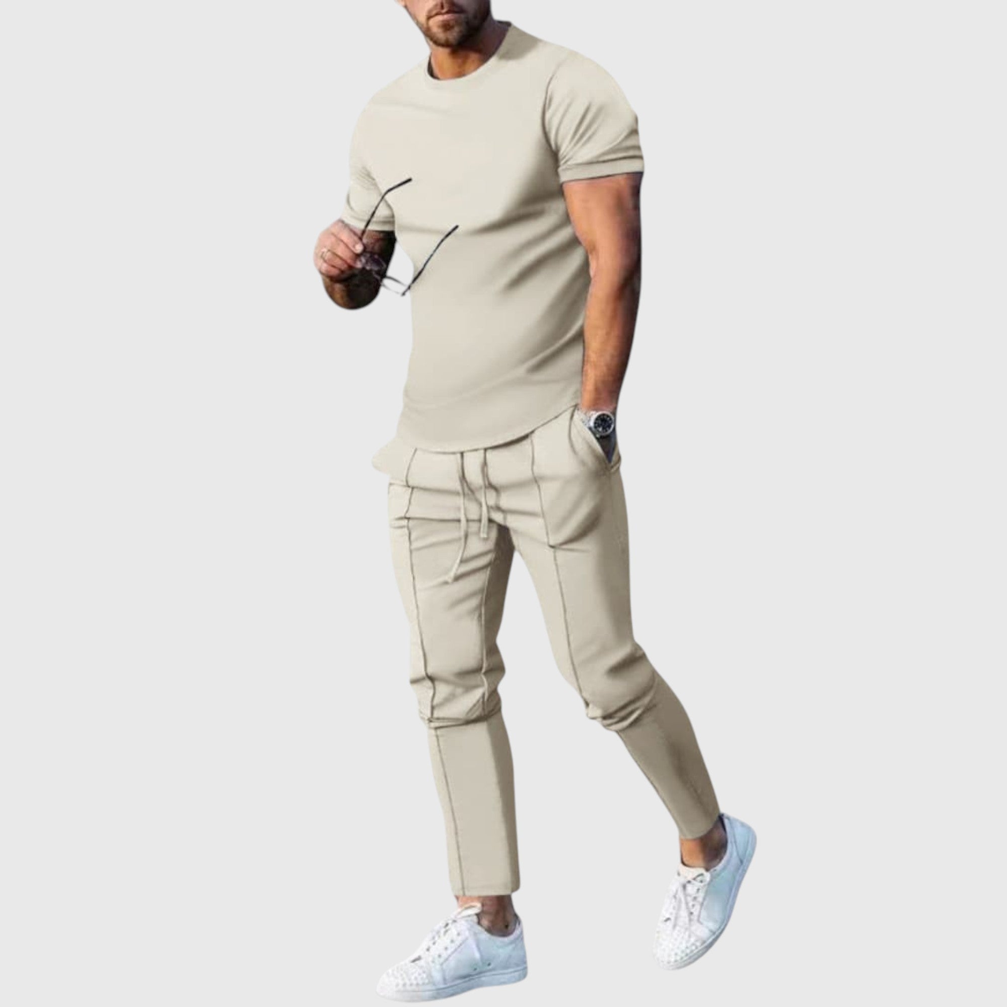 Javier | Sportssæt med T-shirt og elastiske bukser