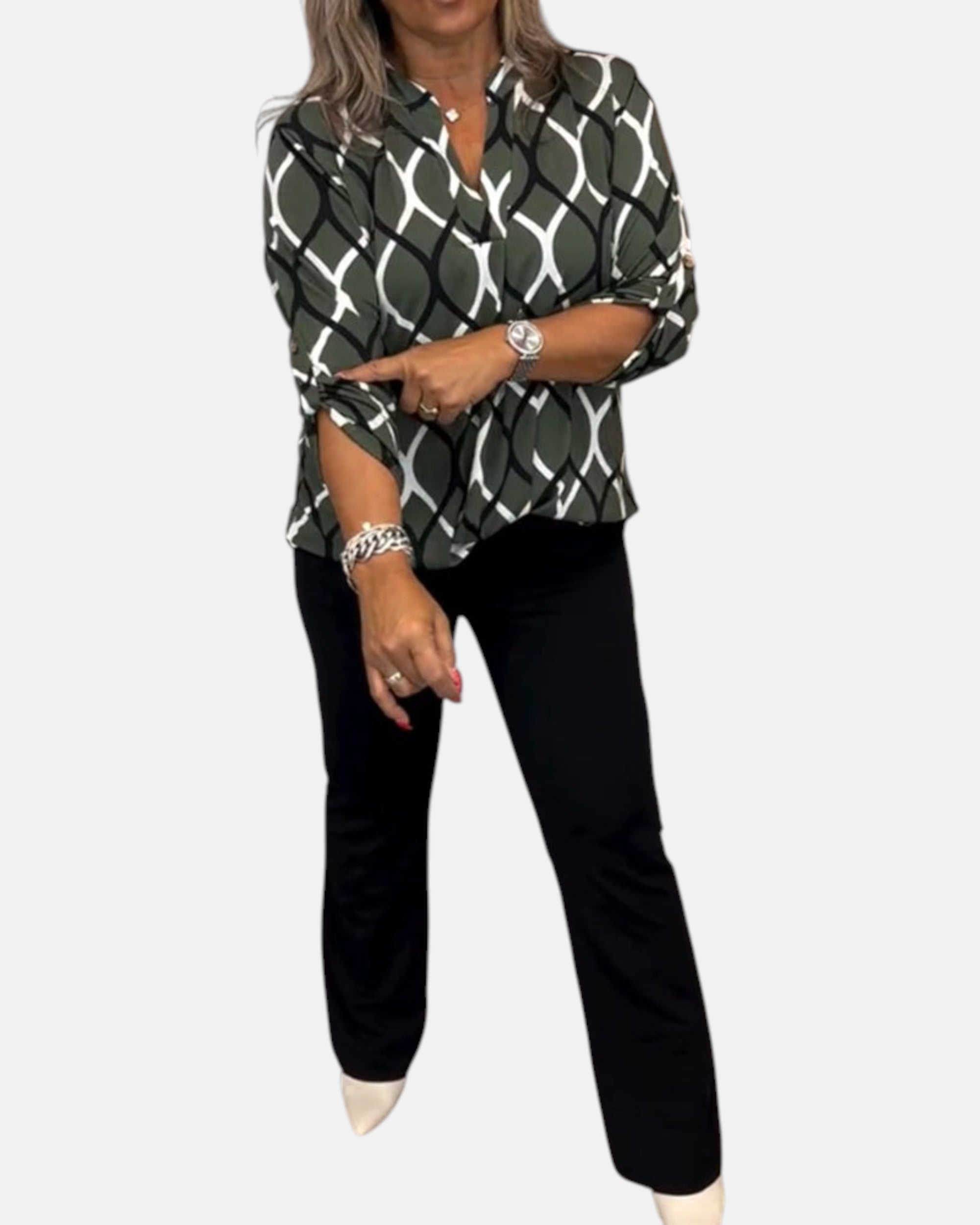 Isabel | Uformel bluse med lange ærmer