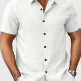 Juan | Let kortærmet skjorte i linblanding