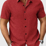 Juan | Let kortærmet skjorte i linblanding