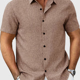 Juan | Let kortærmet skjorte i linblanding