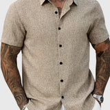 Juan | Let kortærmet skjorte i linblanding