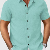 Juan | Let kortærmet skjorte i linblanding